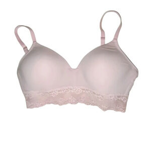 Natori Bliss Perfection Contour Soft Cup Lightly Lined Bra with Lace Trim 34DD